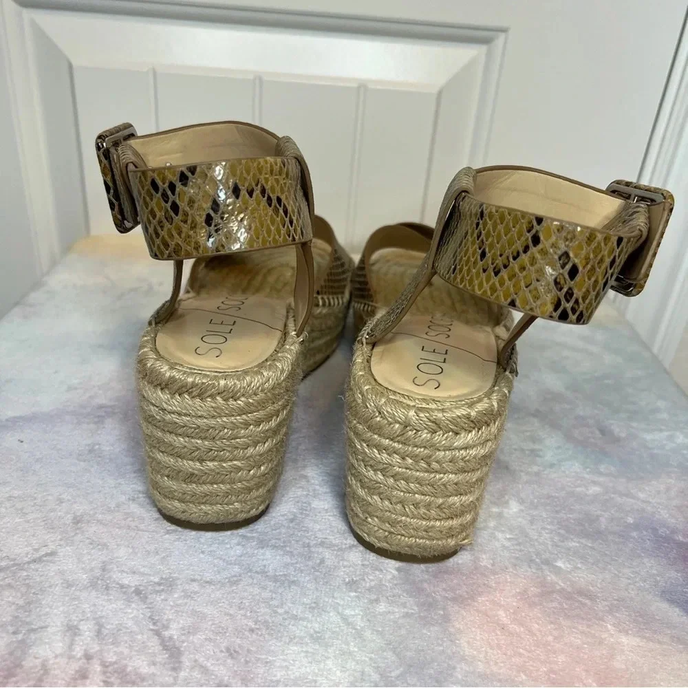 Sole Society Audrina Espadrille Platform Sandals, size 8